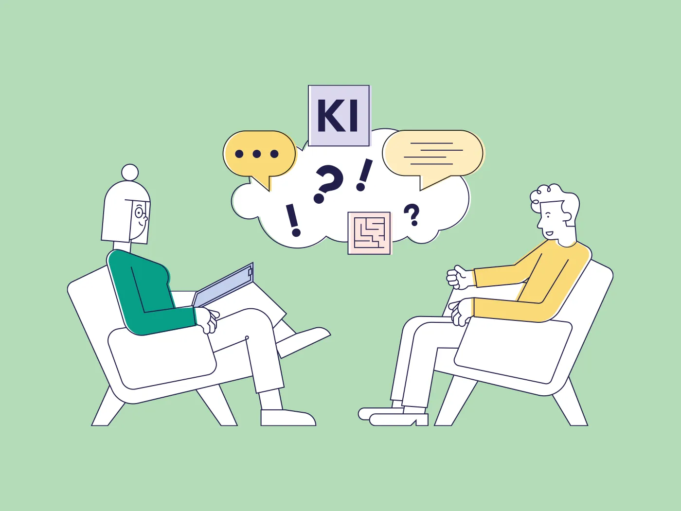 Illustration Therapie per Chatbot