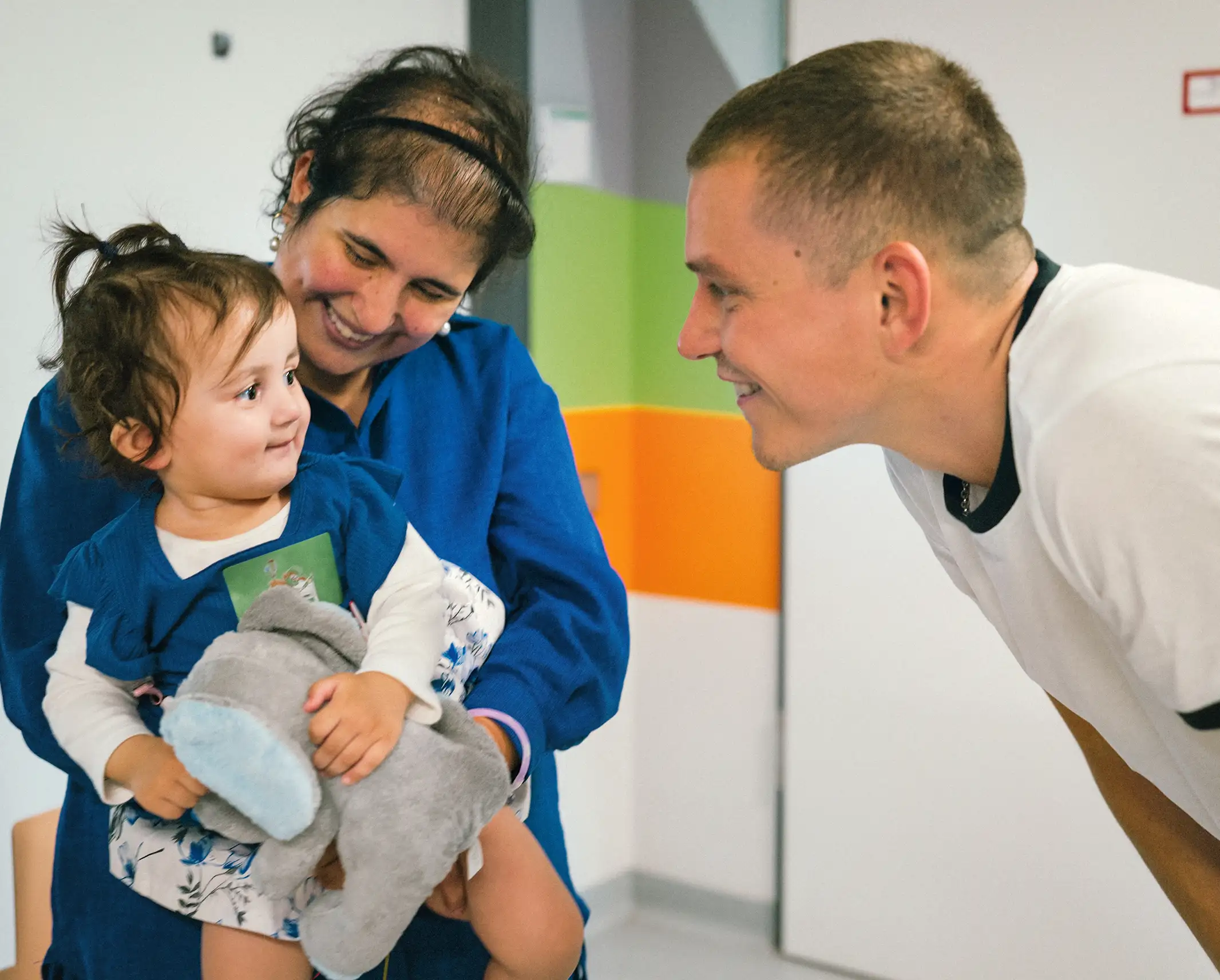 Gregor Hägele in der Kinderklinik